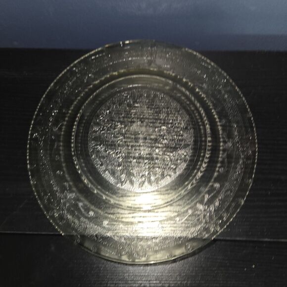 MacBeth Evans S Pattern Stippled ROSE band Yellow Plate 9" - Picture 3 of 4